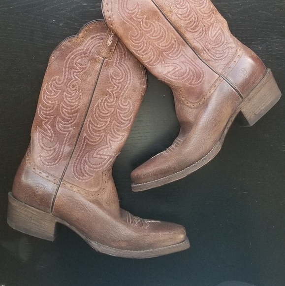 Leather cowboy boots - Picture 2 of 3